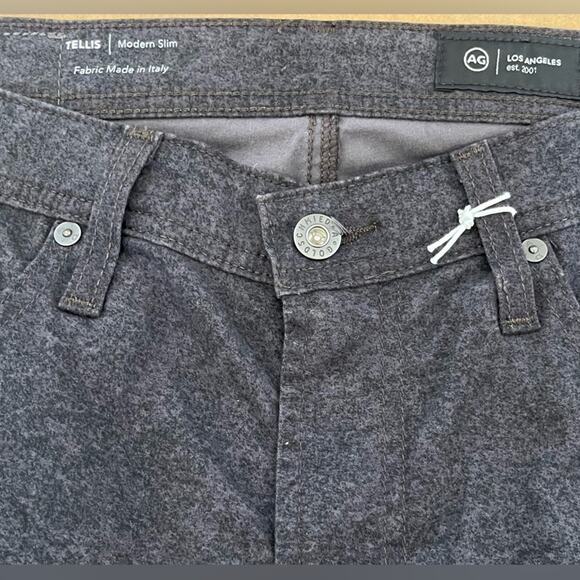 NEW ~ AG ADRIAN GOLDSCHMIED ~ Slim Fit Sueded Sateen Jeans 30X34 ~ Italian - Picture 5 of 7